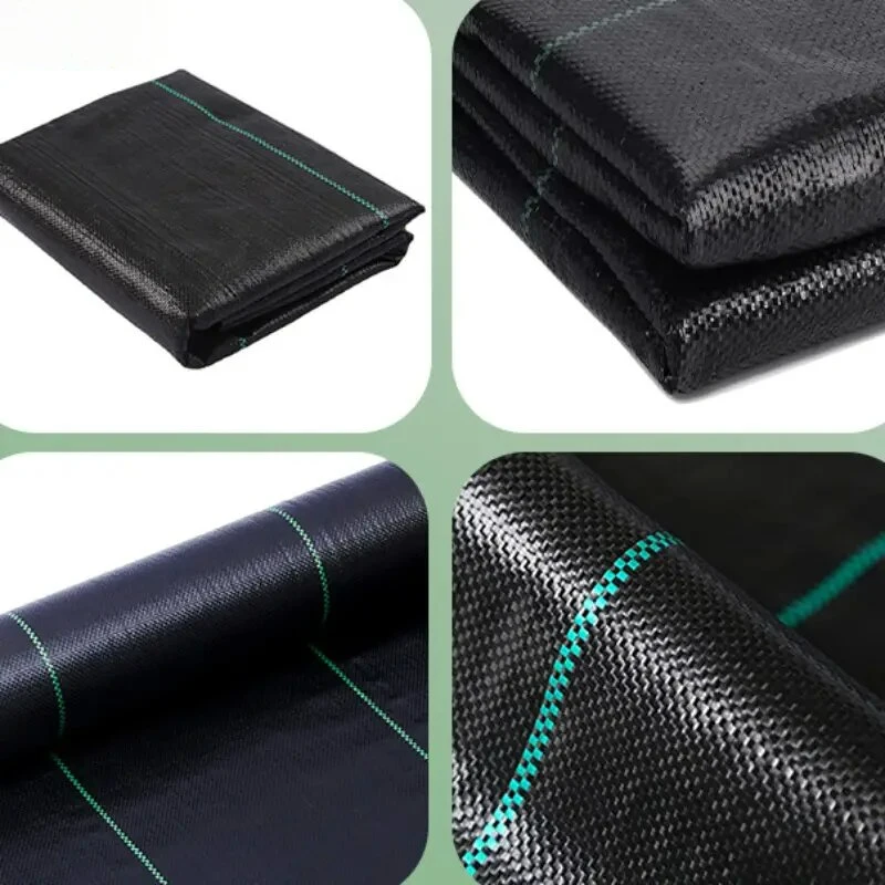 Weed Barrier Fabric Heavy Duty, Woven Weed Control Fabric, Non-Slip Outdoor Rubber Floor Mats, Weed Block Polyethylene Ground Co