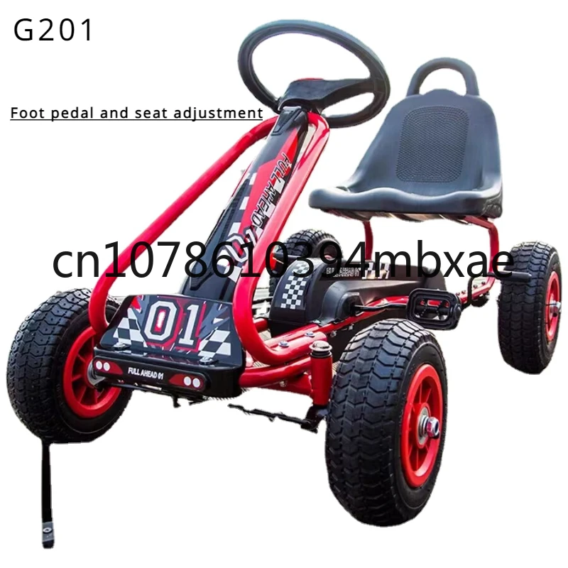 

Children Pedal Go Kart With Inflatable Rubber Wheels, 4-wheeled Kids Pedal Go Kart Exercise Bike