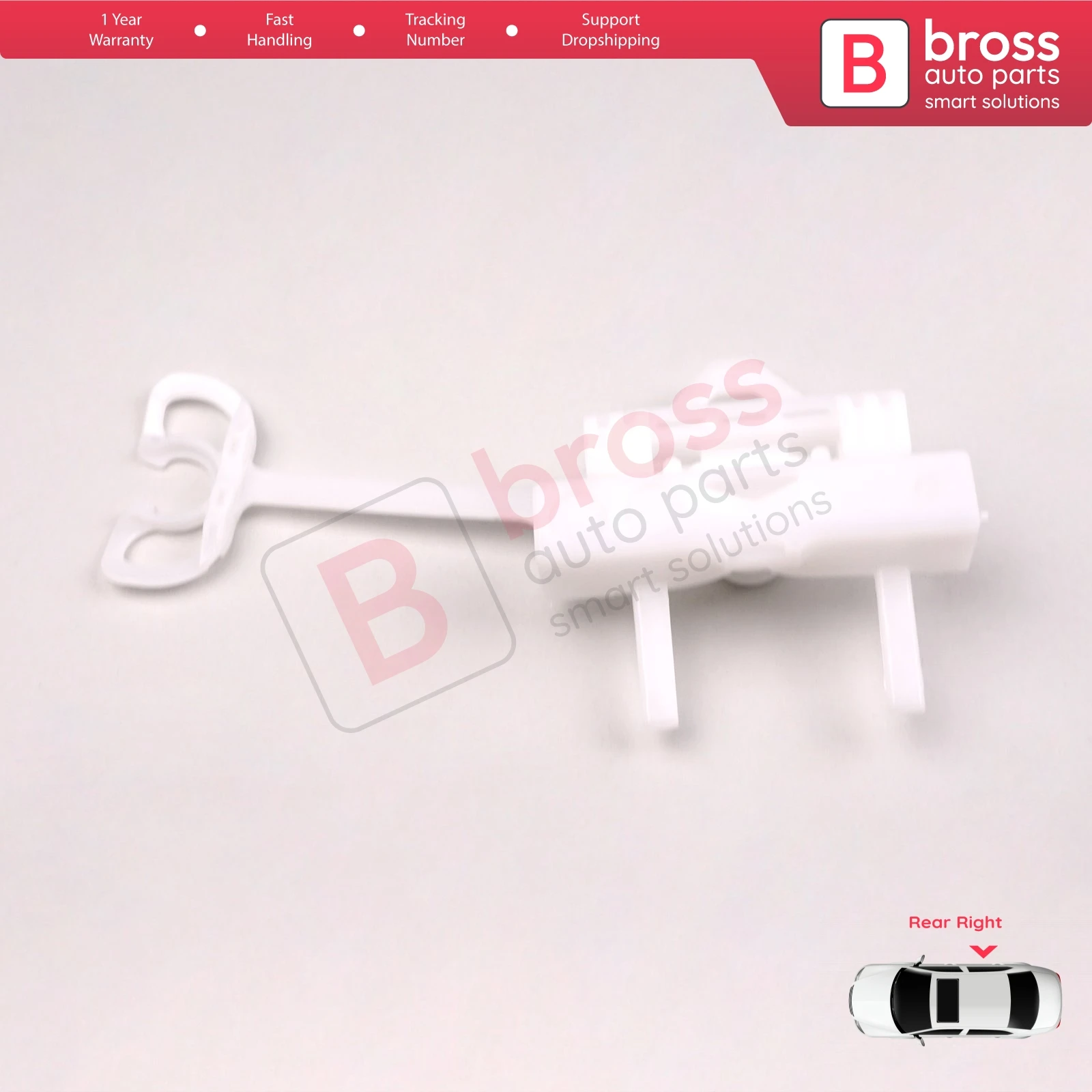 Bross Auto Parts BWR5290 Power Window  Regulator Clip Rear Right Door 51898678 for Fiat Linea. Fast Shipment Made in Turkey