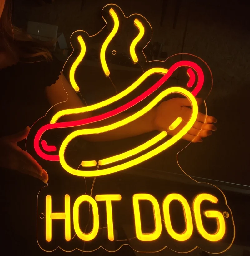 Fast food led light,corn dog led sign,french fries neon,Hot Dog neon sign,restaurant neon lights, dining cars, bar neon lights