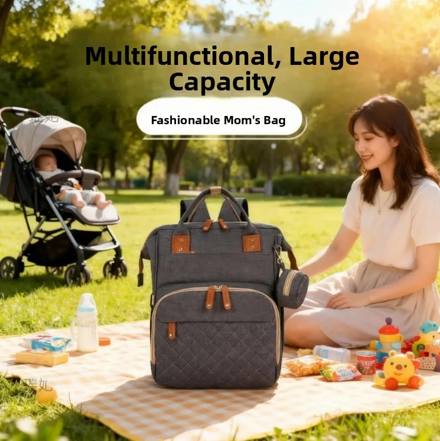 

Large Capaci Materni Bag Multi-Functional Baby Gear Bapa Traveling Pregnant Women Bag Mommy Bag with USB Charging Port