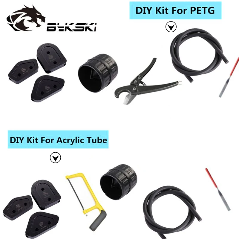 

Bykski Hard Tube Pipe Tube Kit For PETG+Acrylic,Bender+Cutter+Chamfer+Rubber+Strip+Steel Saw PC Water Cooling Bend Tool Kit