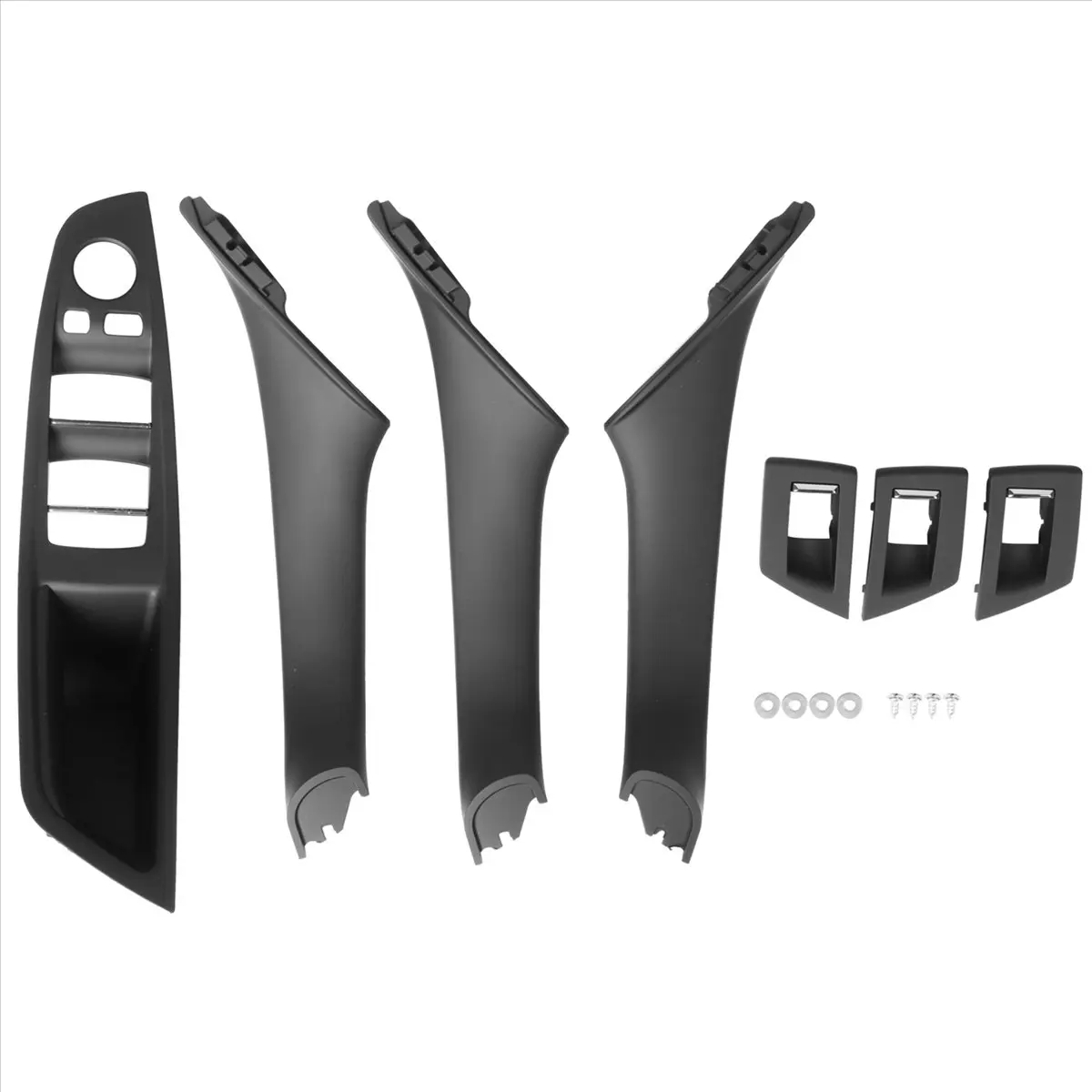 #67T Automotive Parts & Accessories,RHD Car Interior Door Handle Door Panel Pull Trim Cover Black RHD (Black) view 3