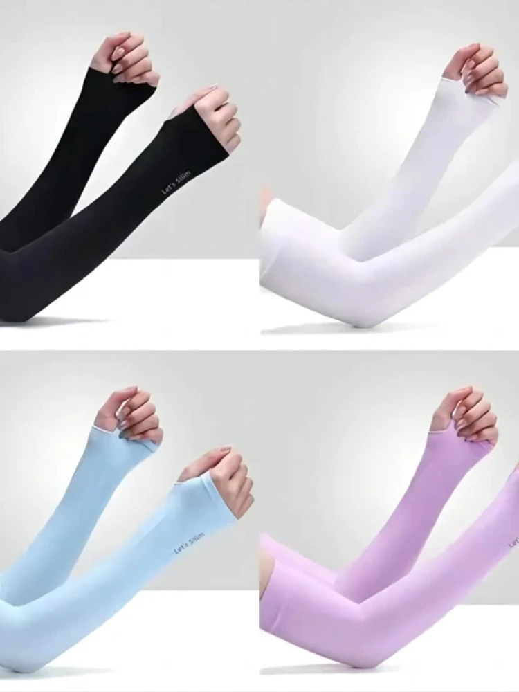 AliExpress 1 Pair Ice Silk Sun Protection Arm Covers Unisex Elbow Cover Outdoor Cycling Running Fishing Driving Cool Anti-UV Arm Sleeves