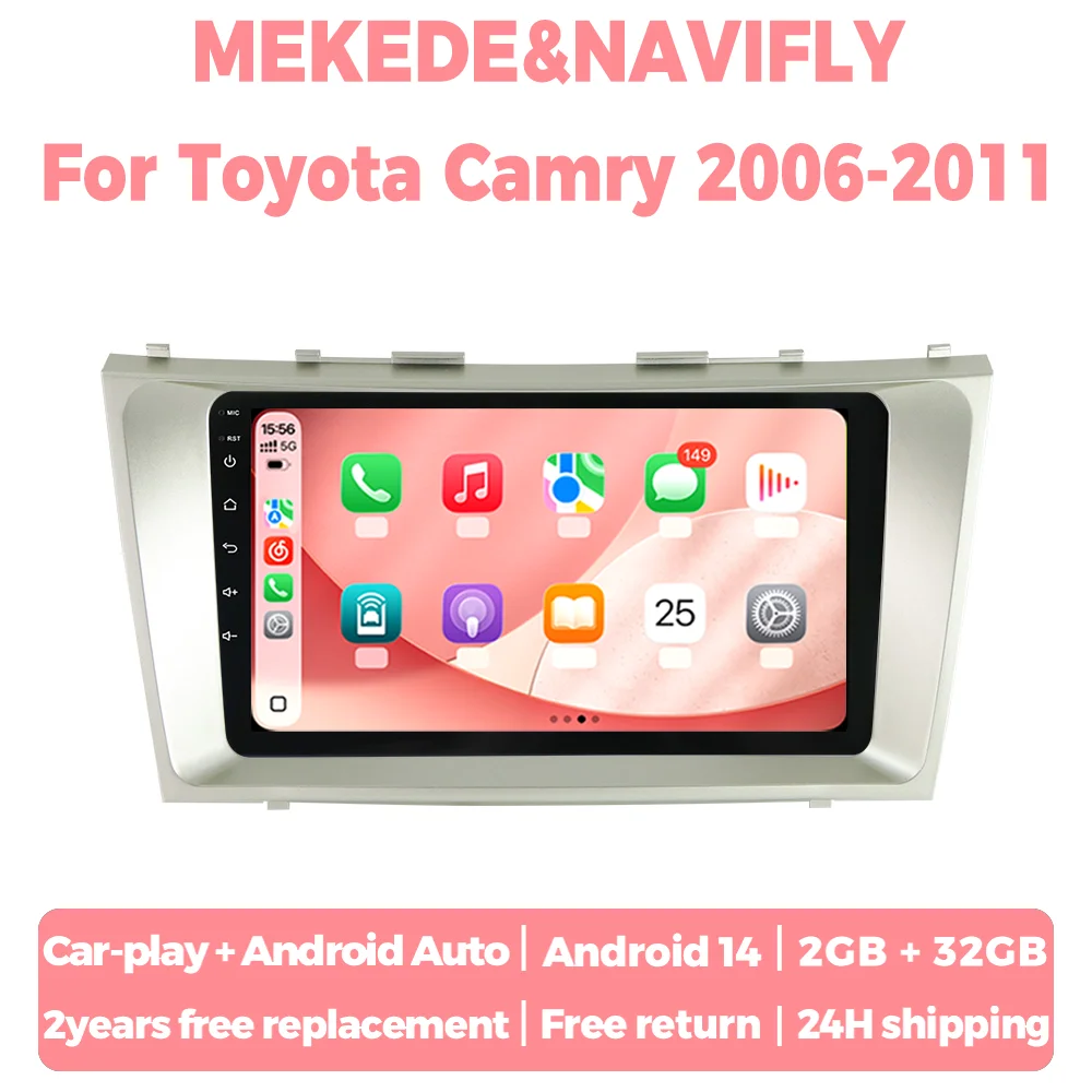 

Wireless Carplay Android Auto Car Intelligent System For Toyota Camry 2006-2011 Android 14 Autoradio GPS Navigation Head Unit