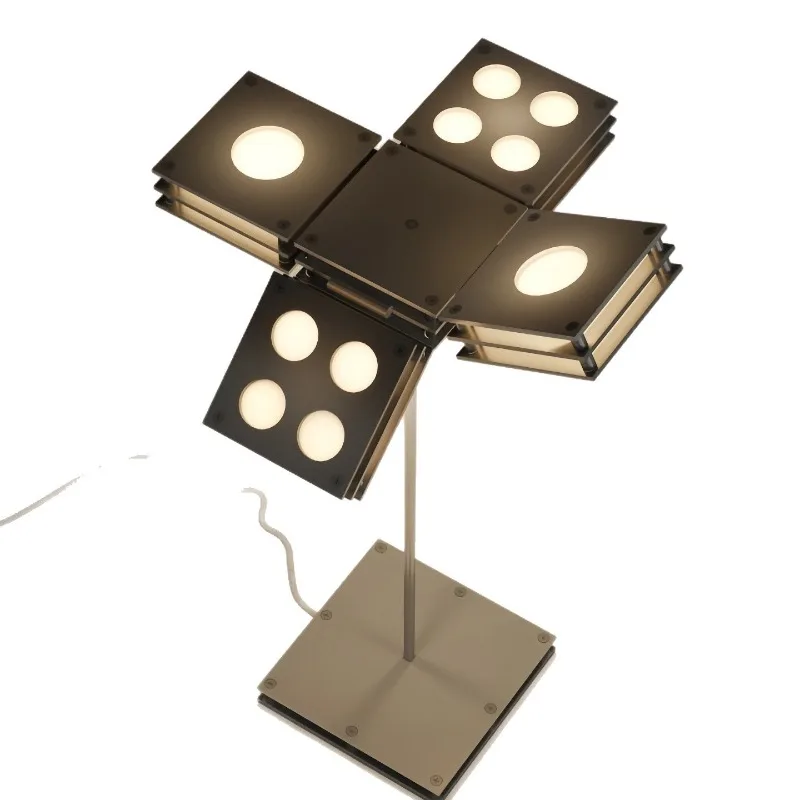 Rotatable folding creative desk lamp, Bauhaus atmosphere decorative table lamp, bedroom, living room, study