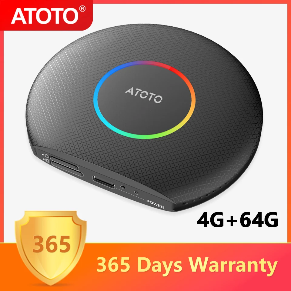 ATOTO CB6A Car AI TV Box Ring Kit Smart Android System 4G+64G Wireless Apple Carplay Screen Android Auto Car Radio Stereo Play