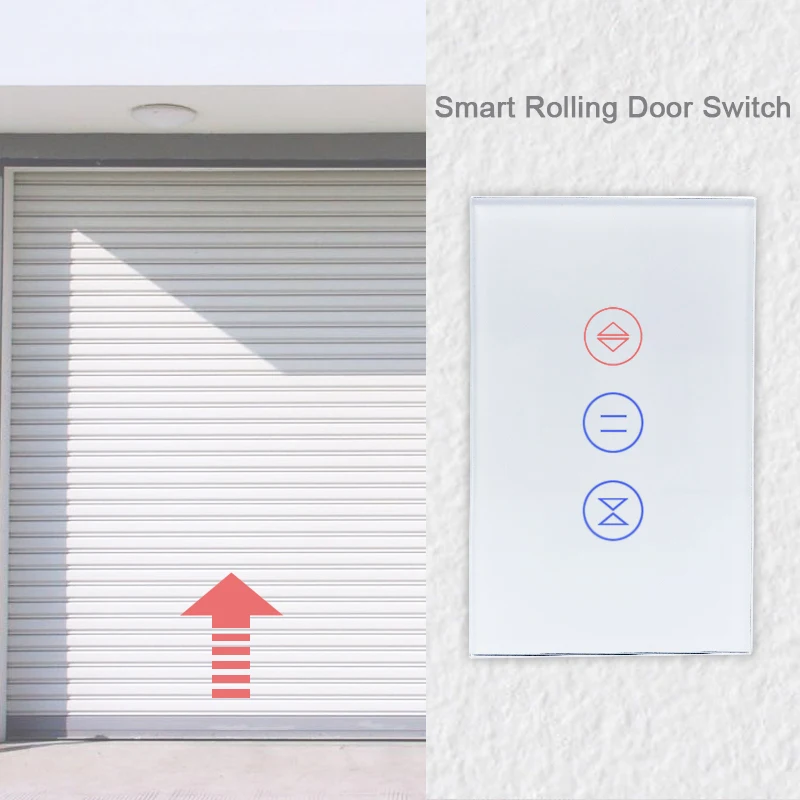 Rolling shutter touch switch garage shop door dedicated motor smart switch WIFI network Tuya app remote Alexa Google control