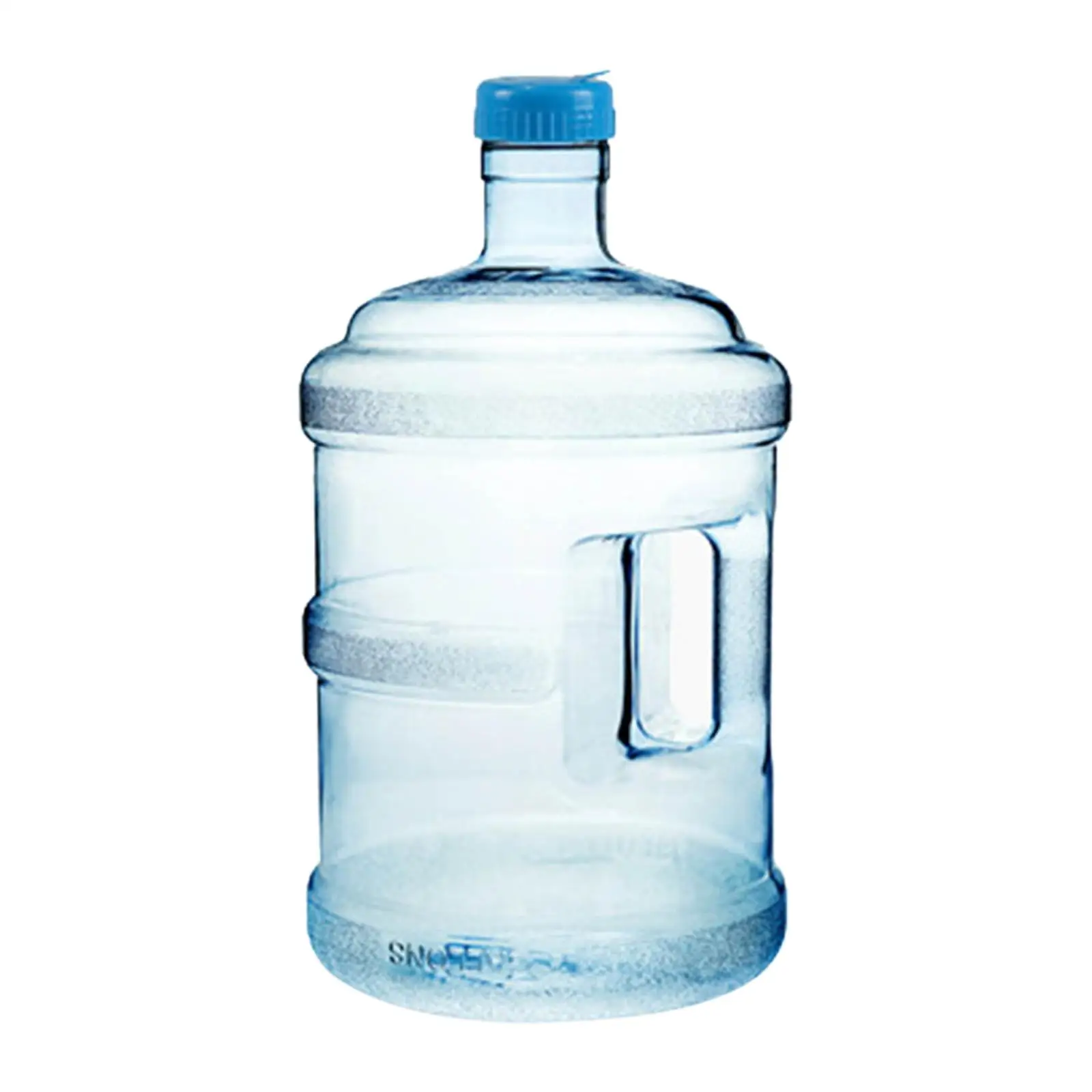Botella dispensadora de agua gruesa, jarra, barril de agua, cubo redondo reutilizable