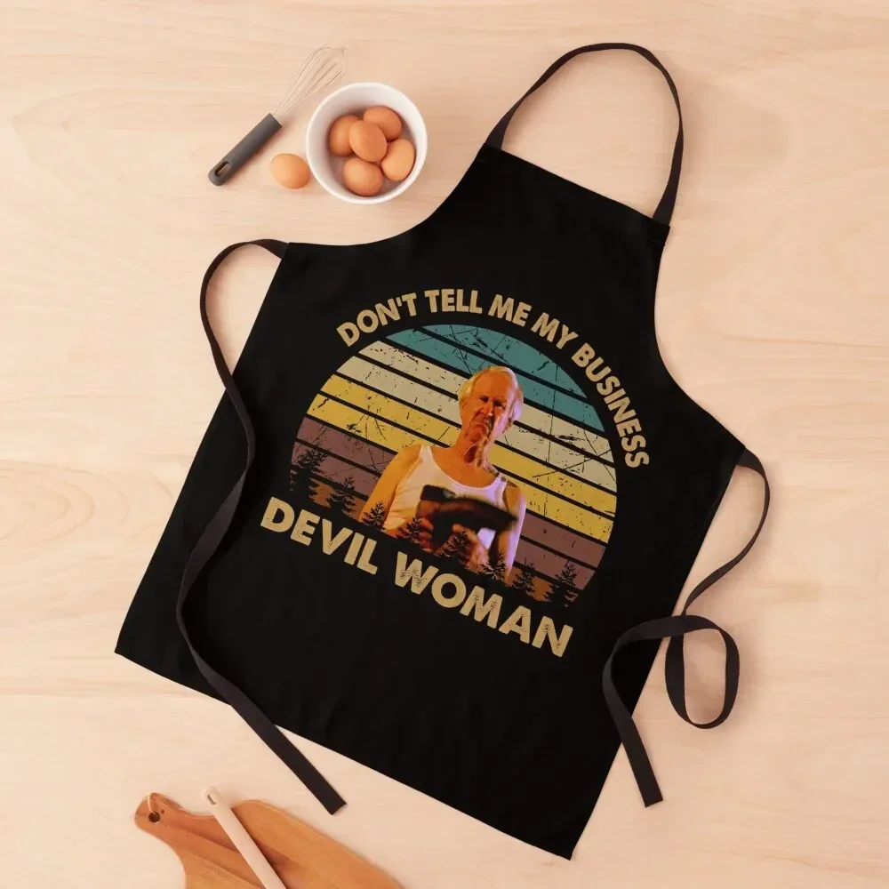 

Don't tell me my business devil woman poster Apron cooks clothes Dress Kitchens Men Christmas gift Apron