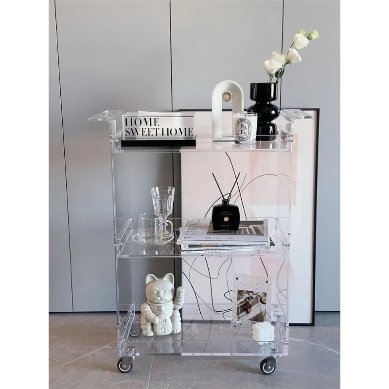 Bathroom removable living room sofa side several multi-layer storage rack storage cart rack acrylic