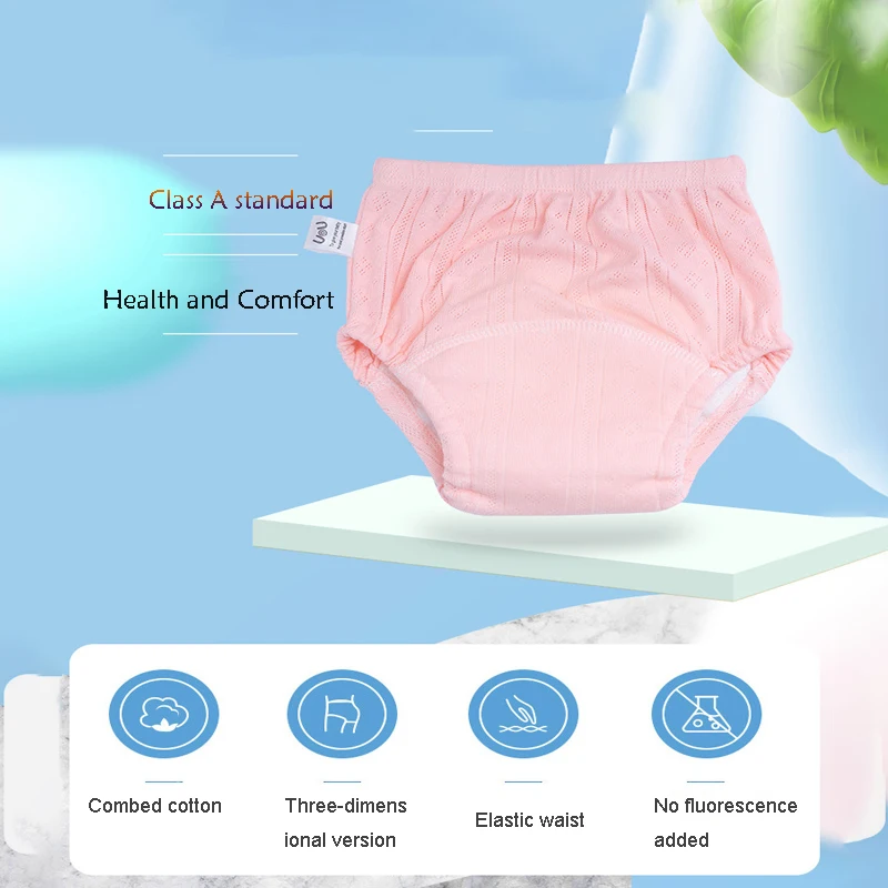 Toddler Baby Diaper Shorts Training Pants Reusable Washable Underwear Baby Boy Girl Cloth Diapers Solid Nappies Infant Panties