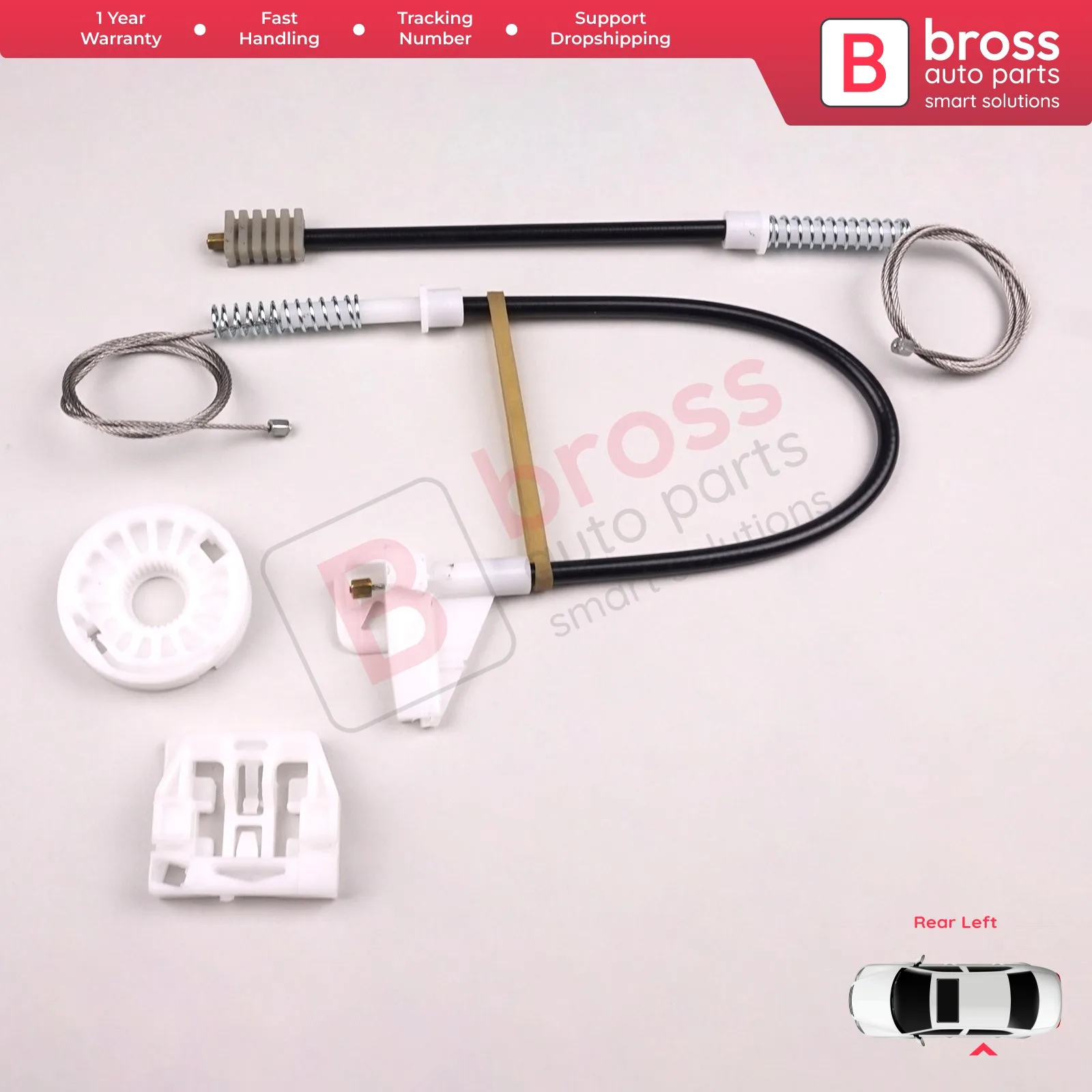 Bross السيارات أجزاء BWR547 الطاقة الكهربائية نافذة منظم مجموعة الباب الخلفي يسار 1 U0839461 لسكودا اوكتافيا 1U تجميل أعلى مخزن