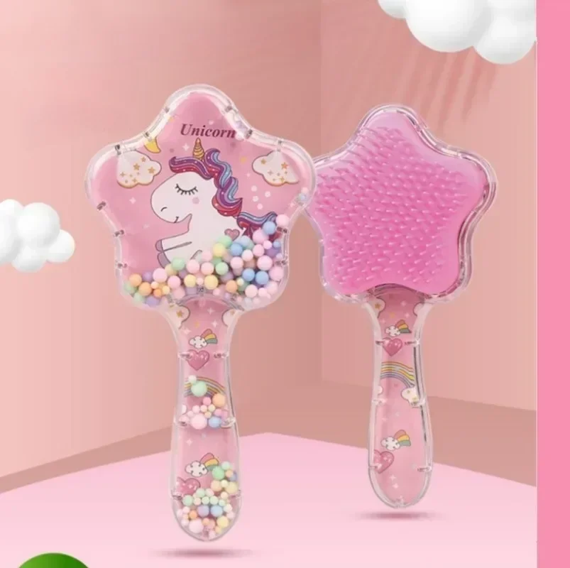 

Массажная расческа Star Magic Combs с антистатическим эффектом, в форме единорога, для распутывания волос, для душа, специально для натуральных волос и париков