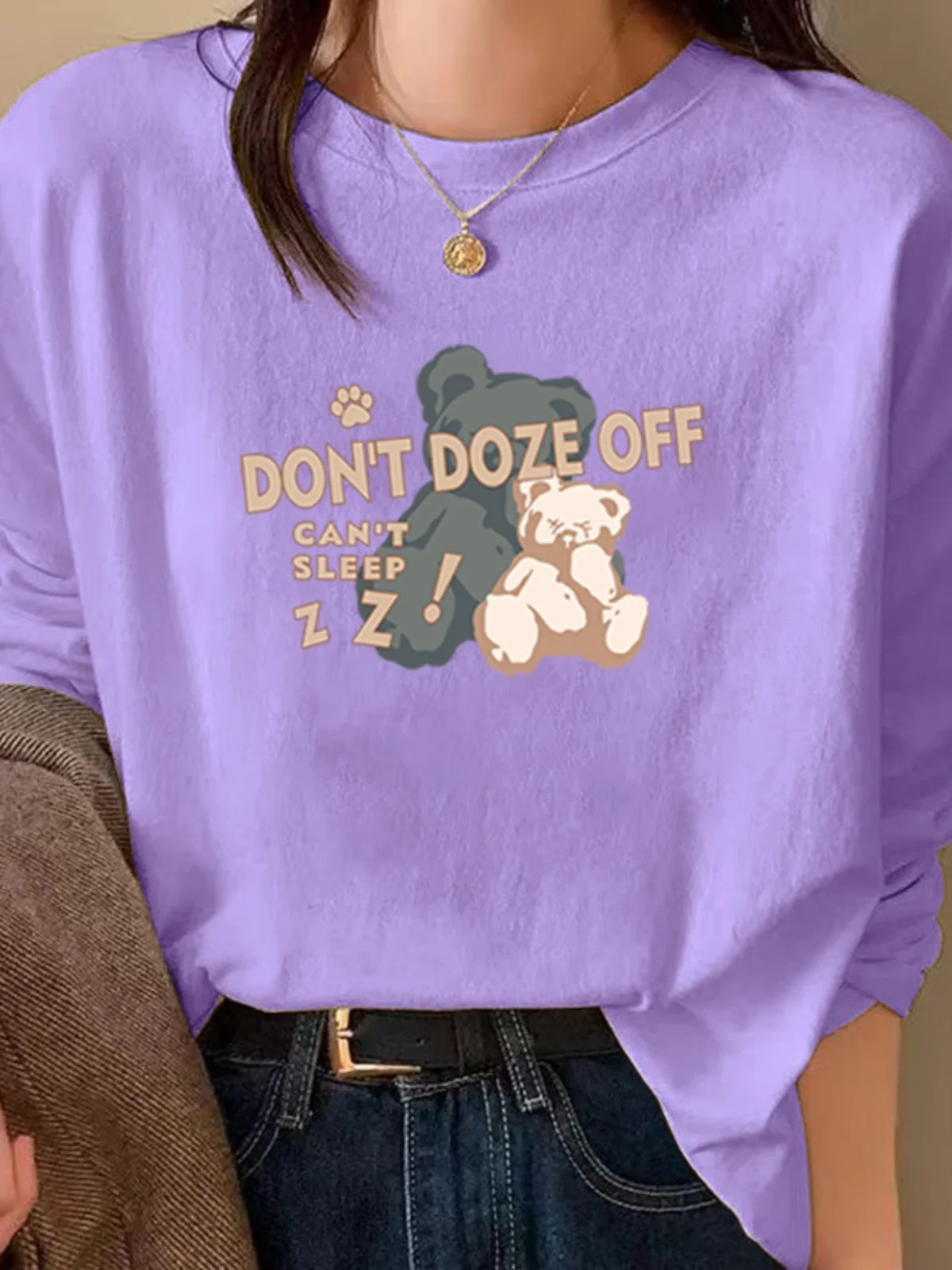 Maglietta Lunga e Larga da Donna Taglie Forti, Stile Coreano, con Stampa Primaverile, per il Lavoro, Moda Creativa