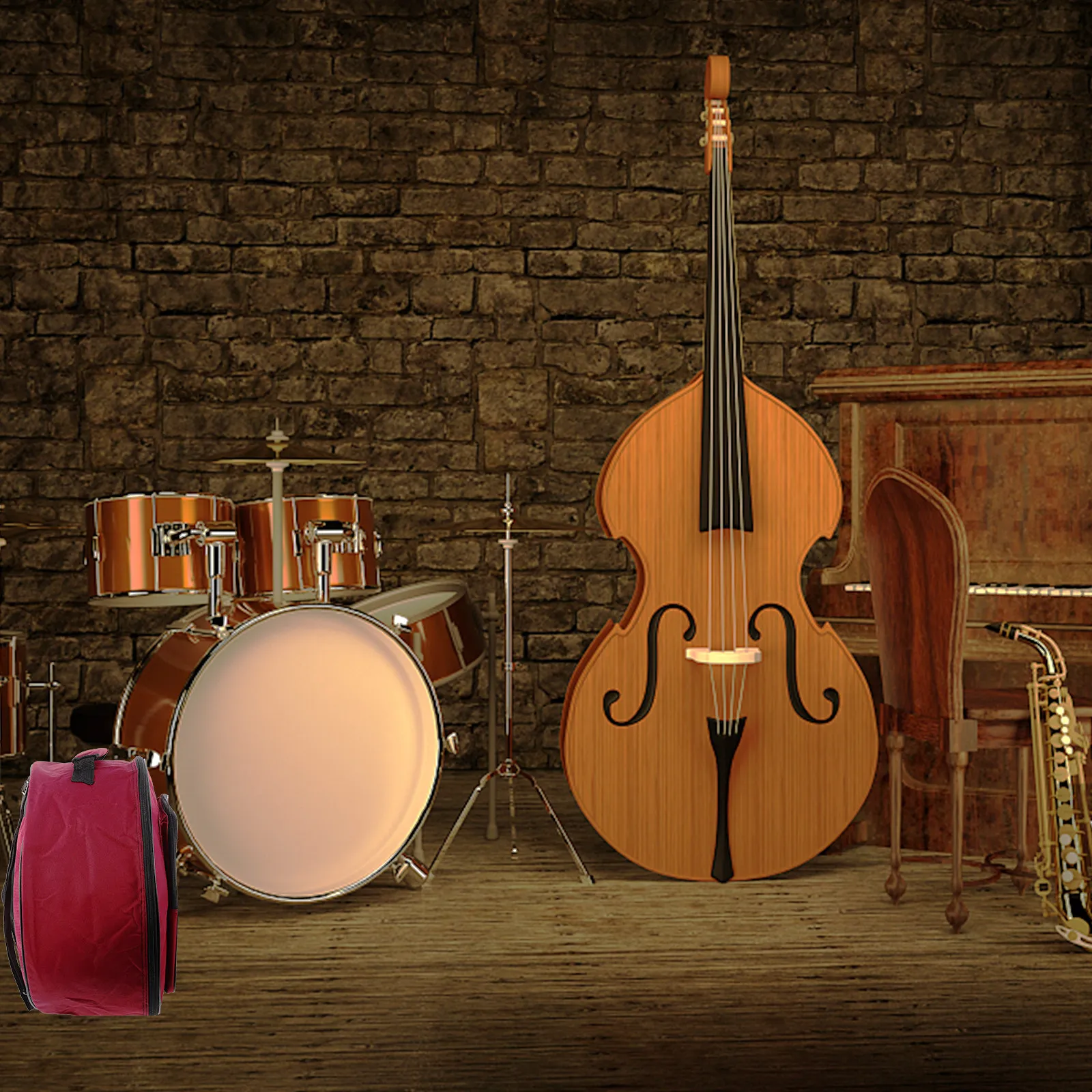 

13-14 Inch Snare Drum Backpack Case Fine Workmanship Durable Use Bright Stylish Appearance Easy to Carry Outdoor