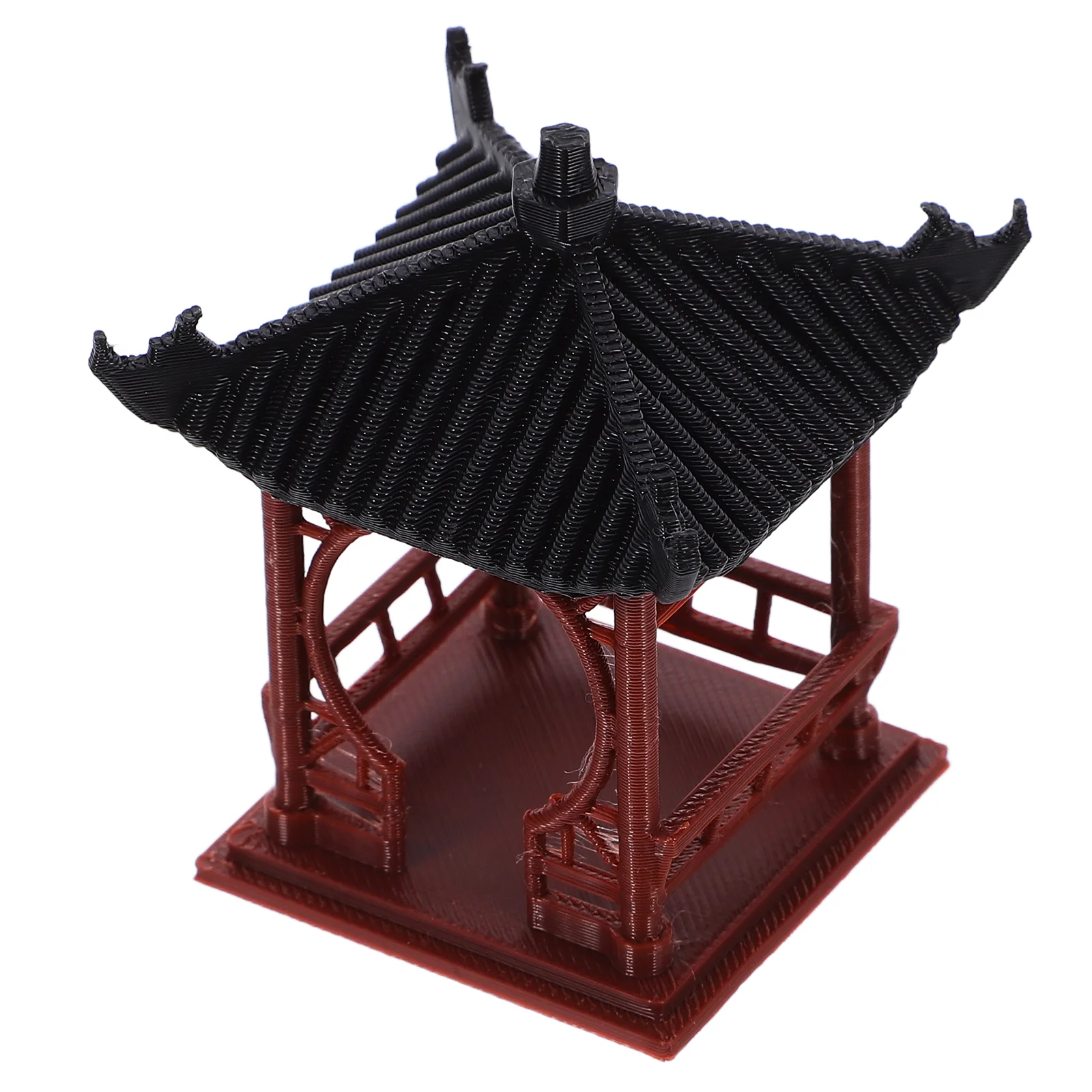 Single Layer Gazebo Small Pagoda Statue Abs Good Luck Decor Pavilion Mini Landscape