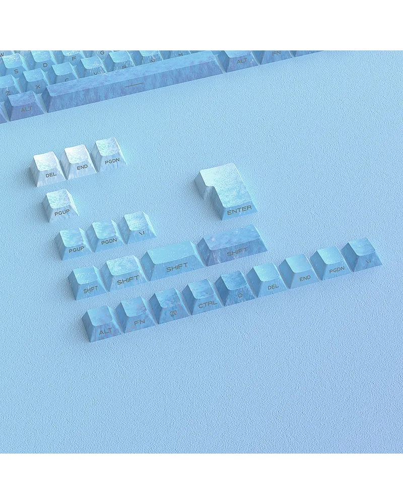 

Personalized sea keycap hot sublimation PBT side engraving luminous 128 button small full set of customization original factory