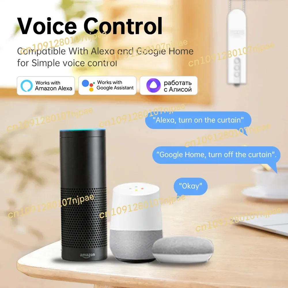 Tuya WiFi Smart DIY Motorisierte Kette Rollos Vorhang Motor Schatten Shutter Stick Solar Panel arbeit für Alexa Google Hause