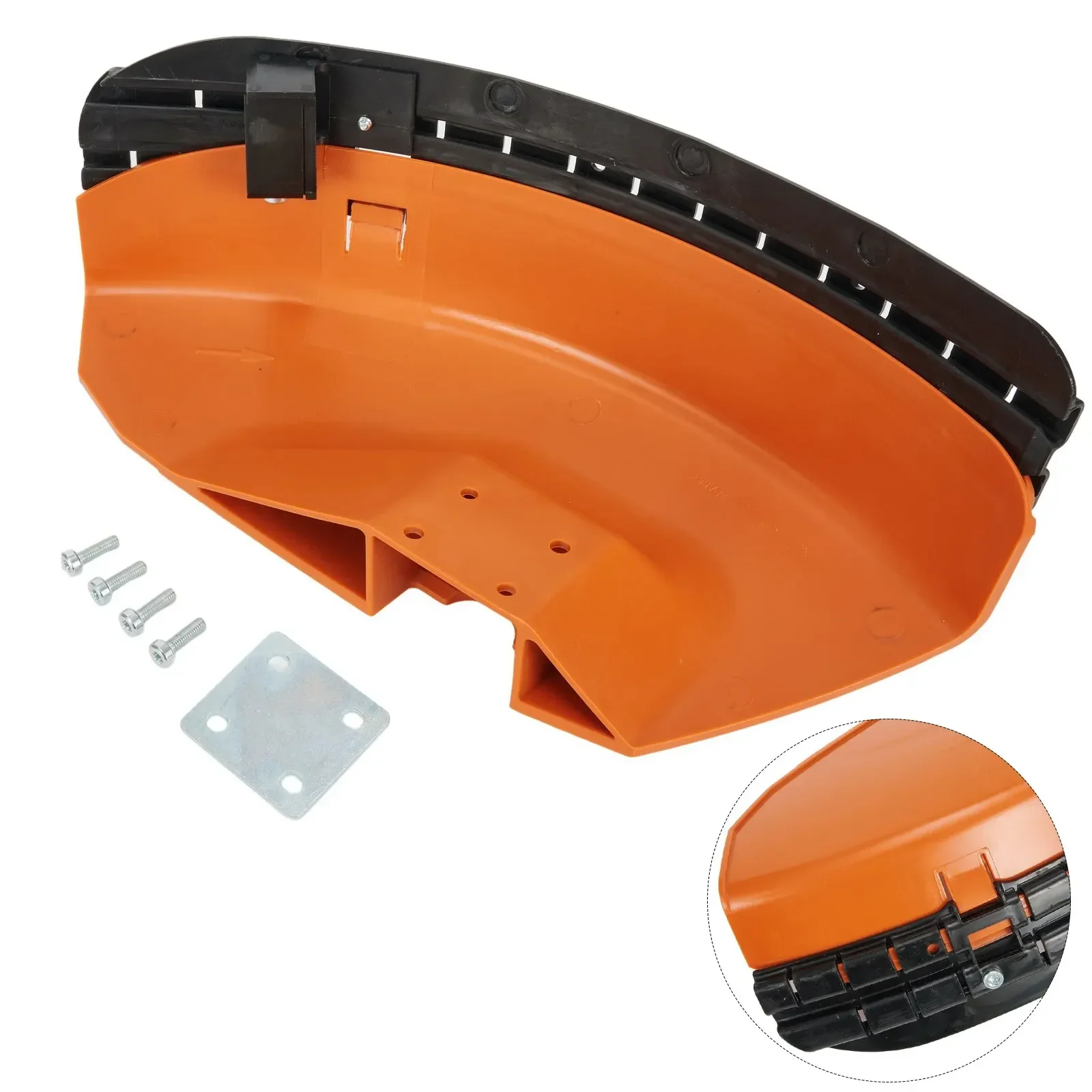 

Power Equipment Trimmer Guard Home 36 X 15 X 10.5cm Anti Corrosion Easy To Install Non Deformation Orange Plastic Brand New