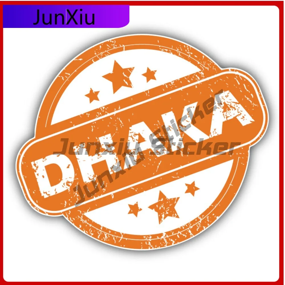 

Dhaka Creative Sticker Travel Stamp Car Decal Bumper Stickers Cute Style Bumper Use For Car Window Vehicle Exterior Decoratio