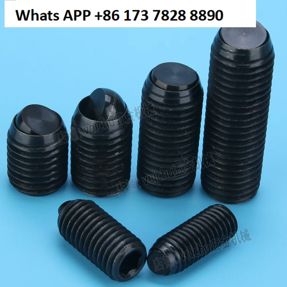 

10PCS FSM/M4/5/6/8 Set Screw, Angle Seat Ball Head Plunger, Flat Wave Ball Screw, Flat Head Positioning Ball