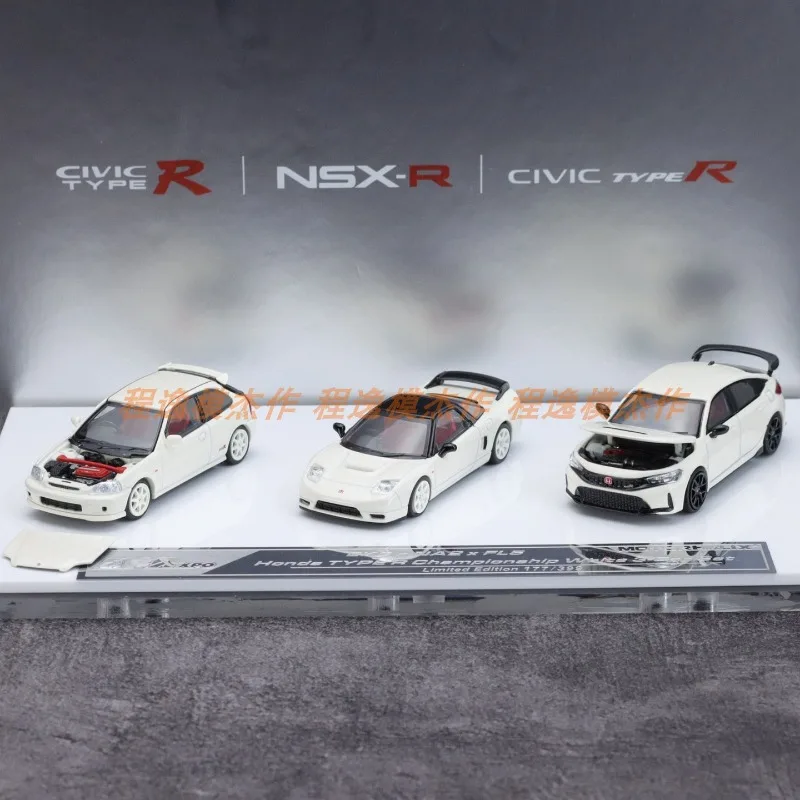 MH 1/64 NSX FL5 EK9 APAxpo Legering Motorvoertuig Speelgoed spuitgieten Metalen Model Collectie Jongen Kerstcadeaus