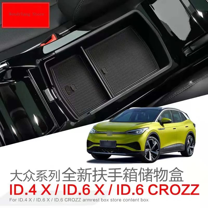 Car Console Armrest Container Storage Box Refit for Volkswagen ID.4 ID4 ID 4 CROZZ ID.6 Car Interior Modification Accessories