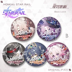 New Honkai: Star Rail Game Laser Matte Badge Boothill Jiao Qiu Jade Yunli Cute Cartoon Anime Pin Jewelry Brooch Cosplay Gift
