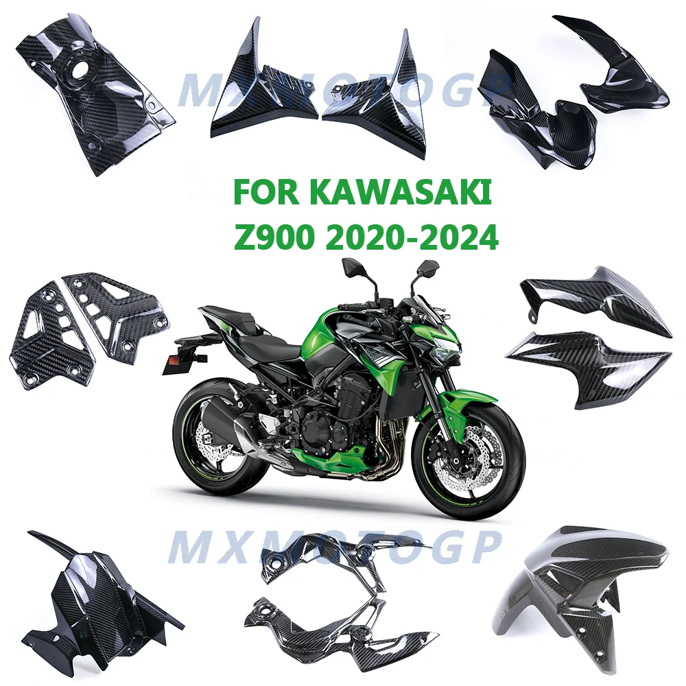 

Для Kawasaki Z900 2020-2024: Комплект обтекателей из 100% карбона (боковые панели, крылья, рама) – Аксессуары для мотоциклов