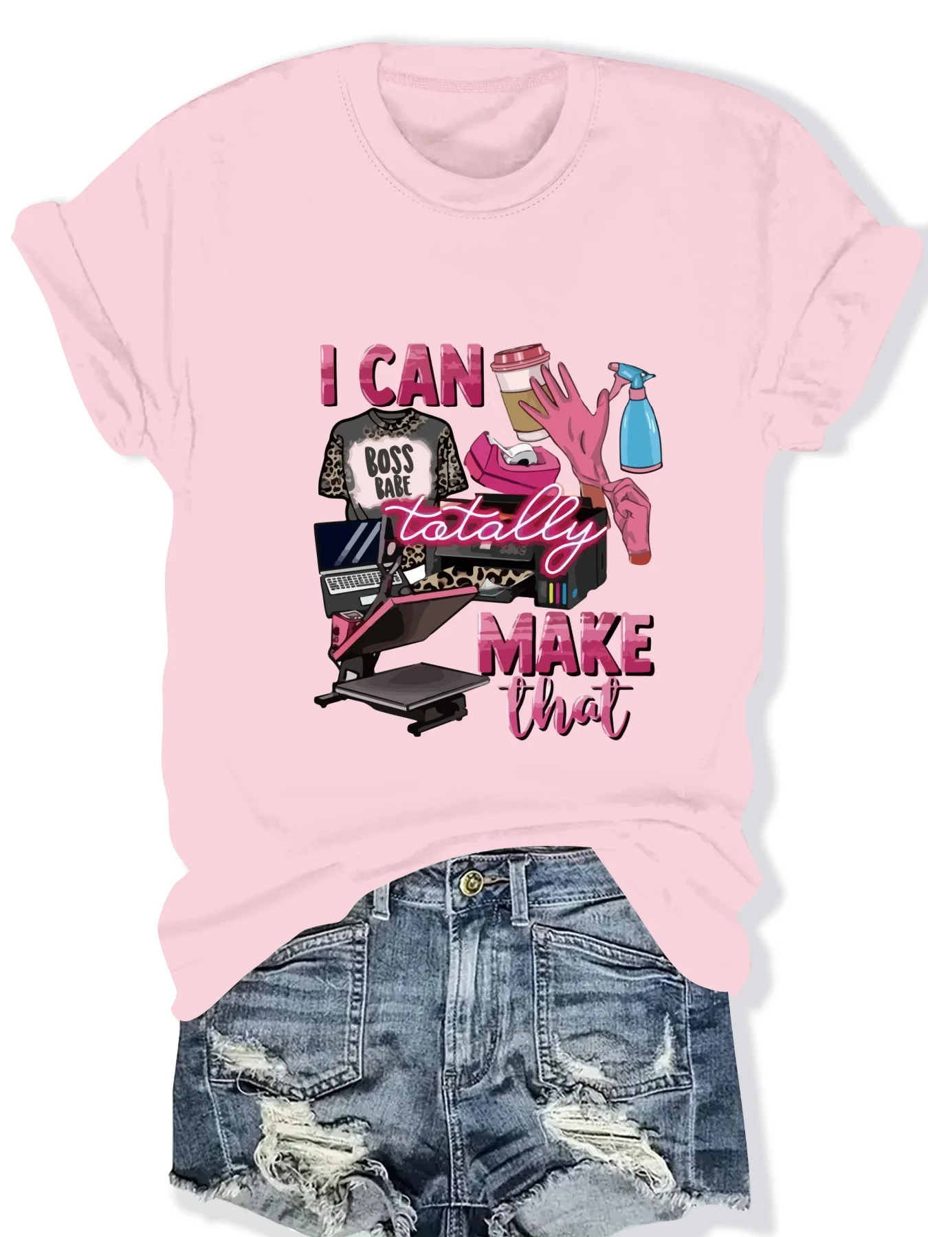 

Модный женский топ с геометрическим принтом, круглым вырезом и короткими рукавами, элегантный повседневный стиль