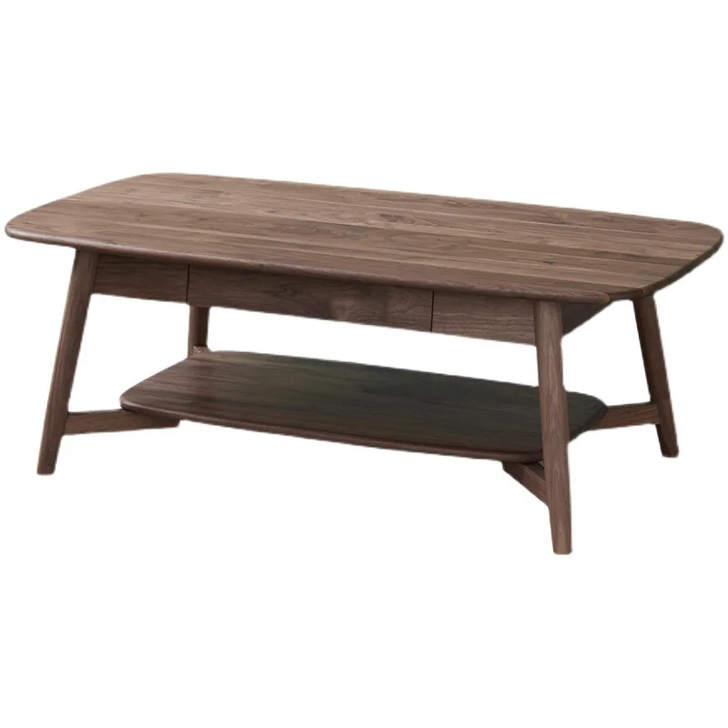 

Black walnut simple coffee table small apartment, solid wood table