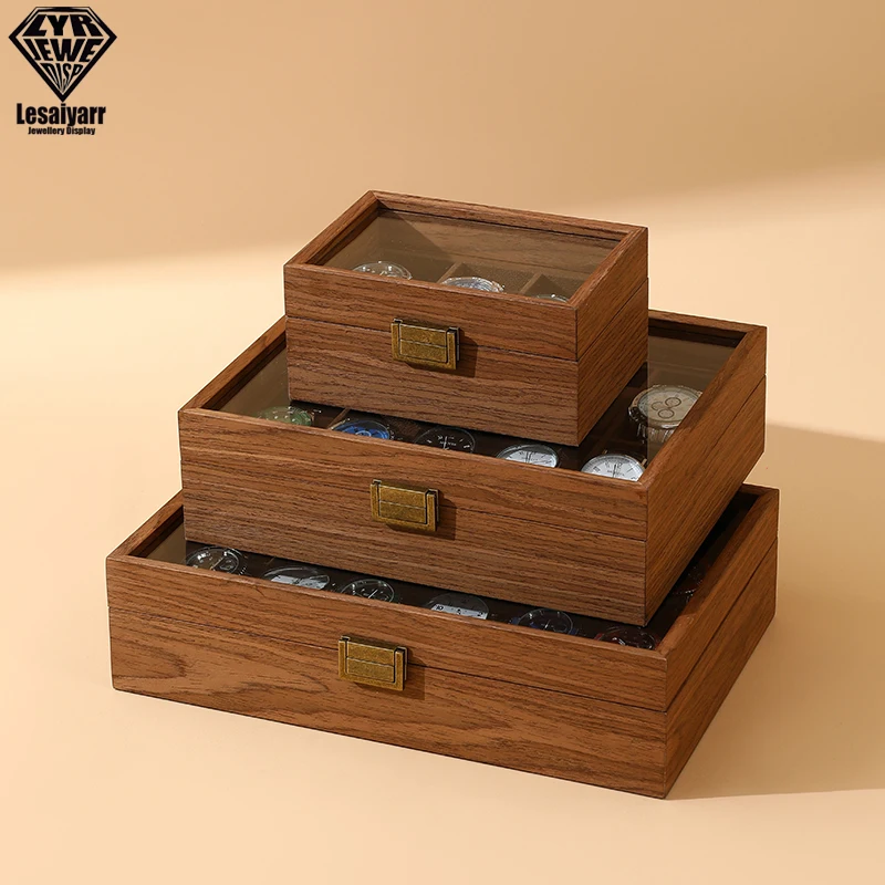 Advanced Black Walnut Wood Watch Storage Box Several Watch Collection Boxes Display Transparent Box Watch Box