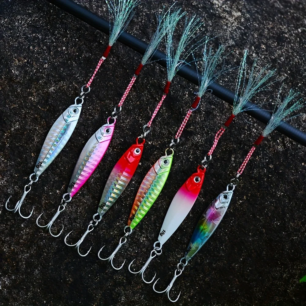 PROBEROS 5 Stück Jigging-Köder Metall-Casting-Jig 7g/10g/15g/20g/30g Simulierter Metall-Slow-Shaking-Jig-Köder Kunstköder – Detail 7