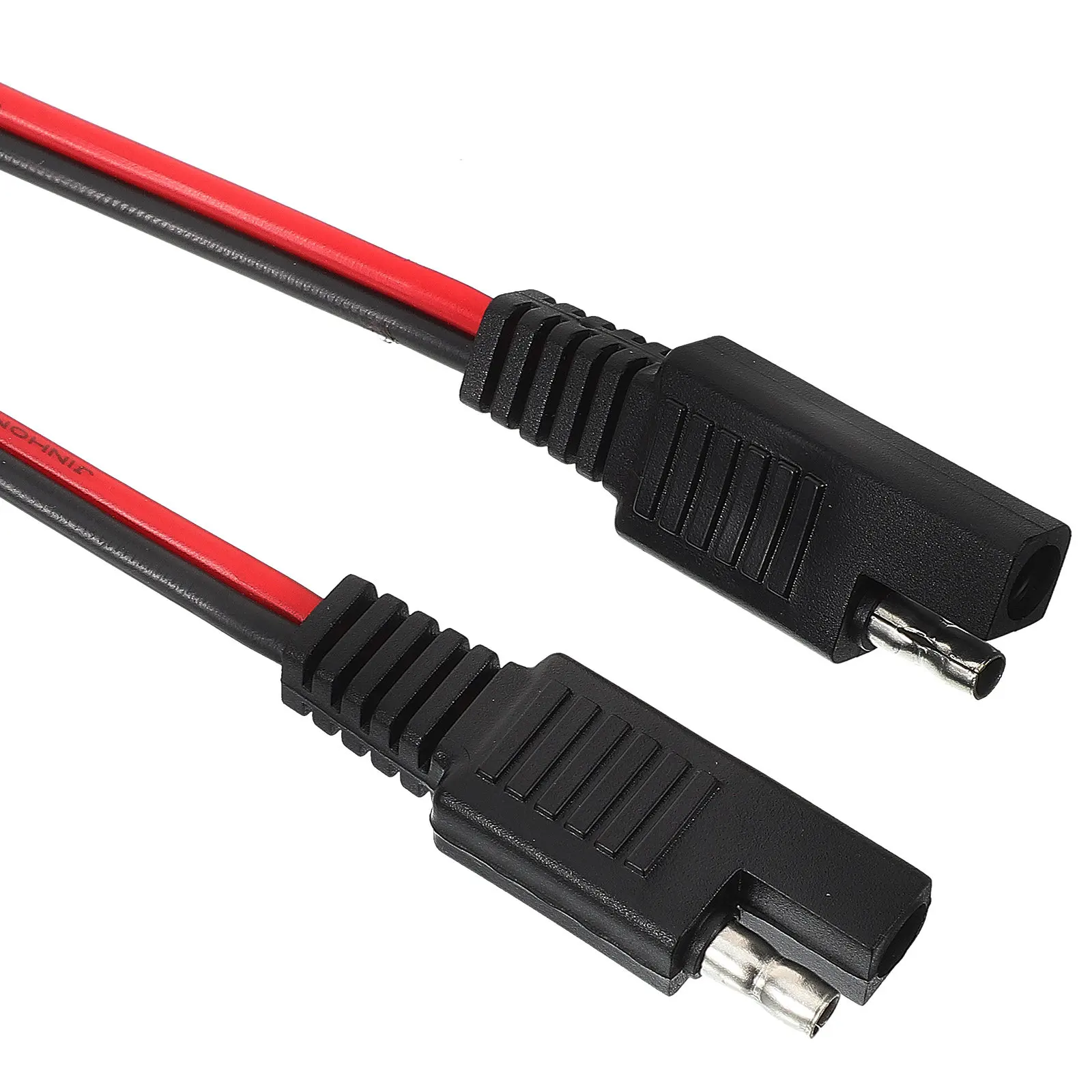 2Pcs Sae Connector Cable 12V Quick Connect 2 Pin Plug Industrial Grade ABS Material for Automotive Solar Panel Car Tractor Rv