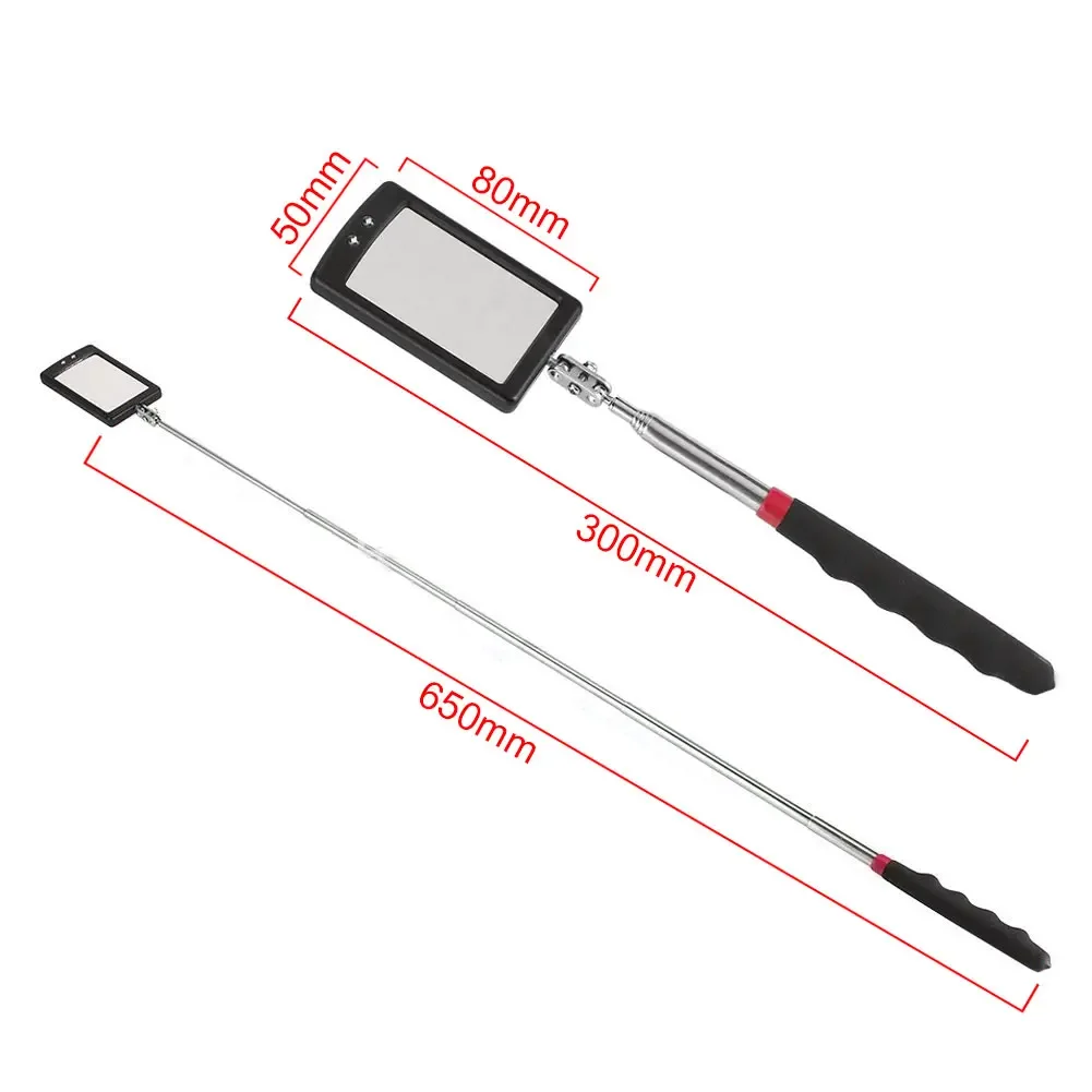 Car LED Light Extendible Inspection Mirror Endoscope Car Chassis Angle View Automotive Telescopic Detection Car Repair Tool