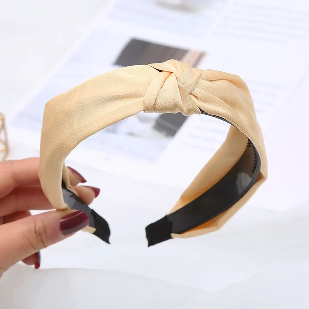 Knot Headdress Headwear Beauty Accessory Wide Side Headband for Women Girl Hair Hairband Hair Hoop