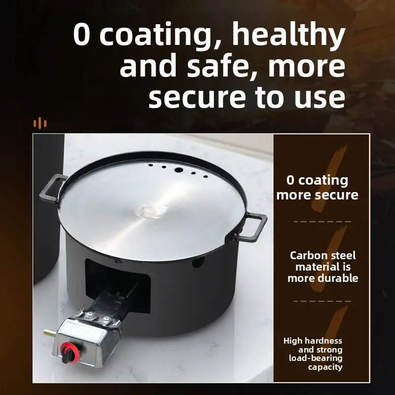 Commercial Thick Carbon Steel Griddle Gas Teppanyaki Grill for Street Food BBQ Vendor
