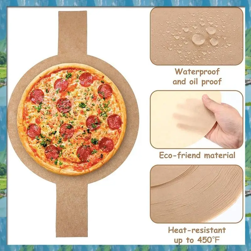 Fast Delivery- 100Pcs Precut Circle Cake Pan Liners Round Non-Stick Parchment Paper With Lift Tabs For Baking Brown