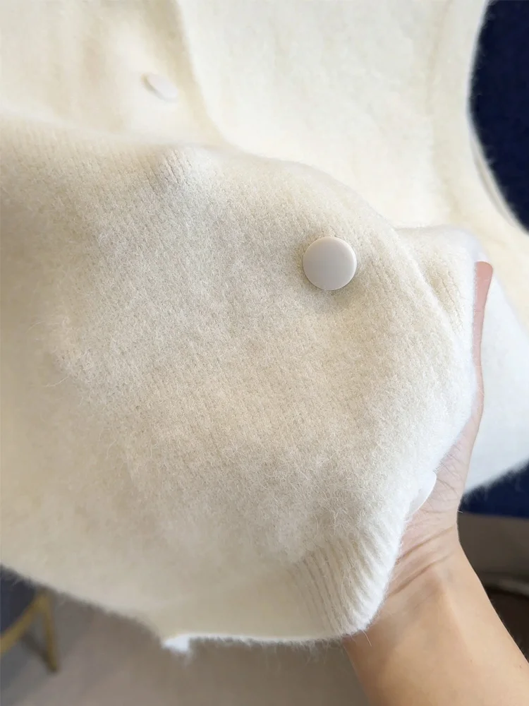 خريف شتاء جديد سترة سترة المرأة واحدة الصدر محبوك سترة المرأة فضفاضة أكمام سترة ناعمة صدرية سترة الإناث