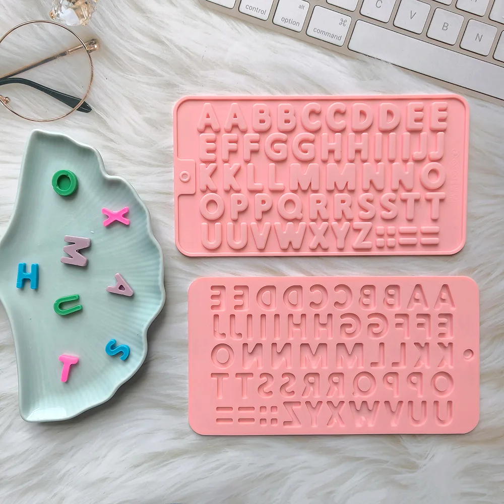 Lettera e numero Stampo in silicone per cioccolato Alfabeto Biscotto Caramelle Stampo per torta Cottura Pasticceria Vassoio Strumento Torta Decora Accessori da cucina
