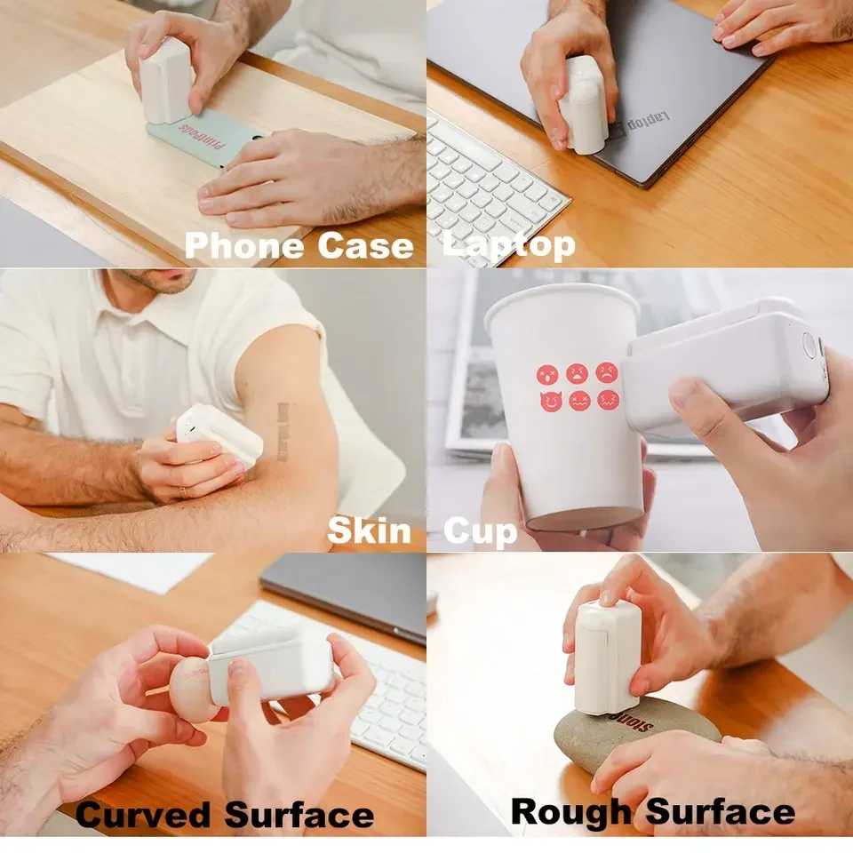 ホット販売 Evebot Printpods ミニハンドヘルドポータブル Printpen 多機能有効期限インクジェットモバイル Wifi プリンタ Diy タトゥーロゴ