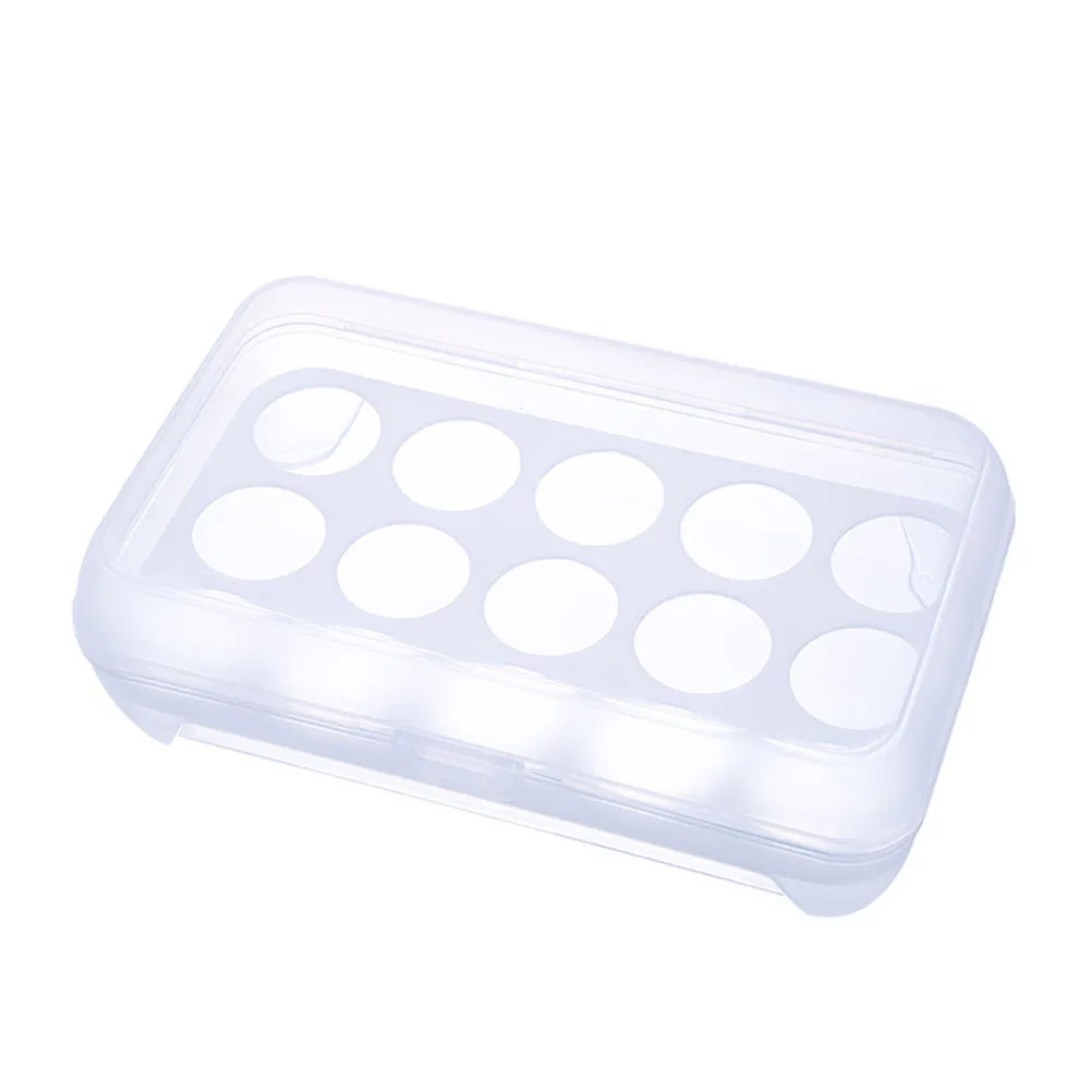 

15 Grid Transparent Plastic Egg Holder Container Storage Box Tray for Refrigerator Safe Freshness Protection Egg Holder