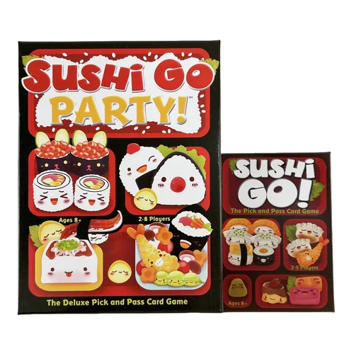 Tarjeta de juego de reunión familiar Sushi Go Party, juego de cartas divertido, baraja de mesa de fiesta