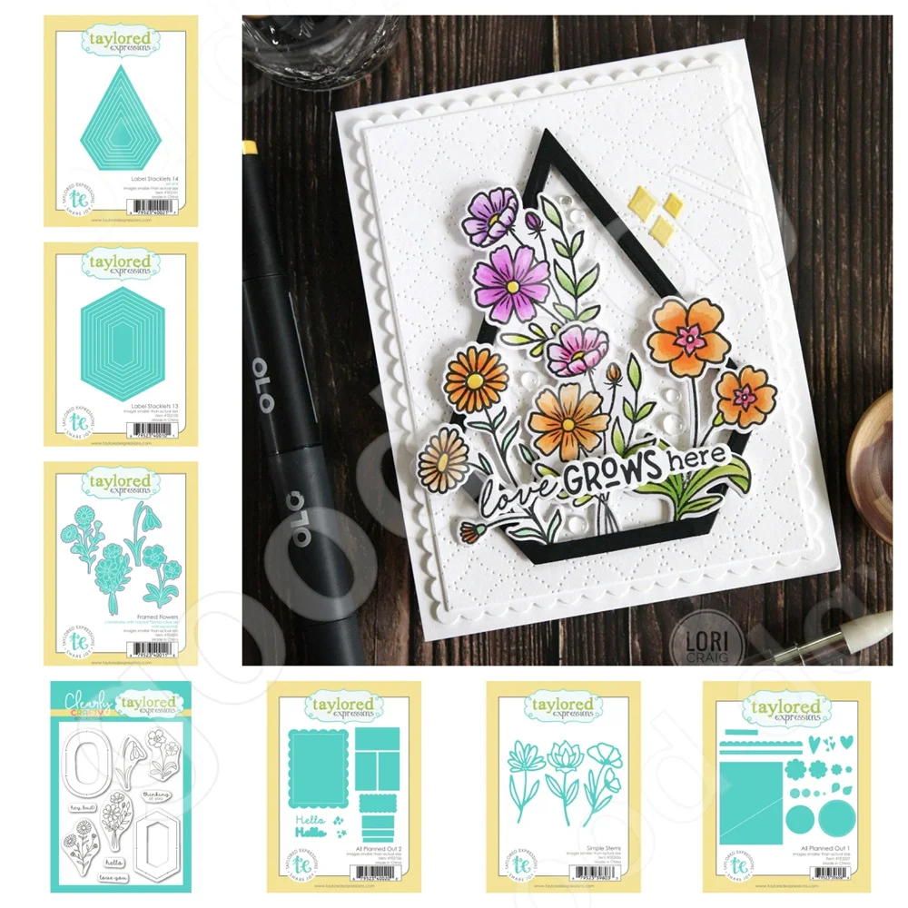 Floral Frames Stacking Tags Scrapbooking Dies and Stamps Scrapbooking Journaling Decor Embossing DIY Greeting Cards 2024 NEW!