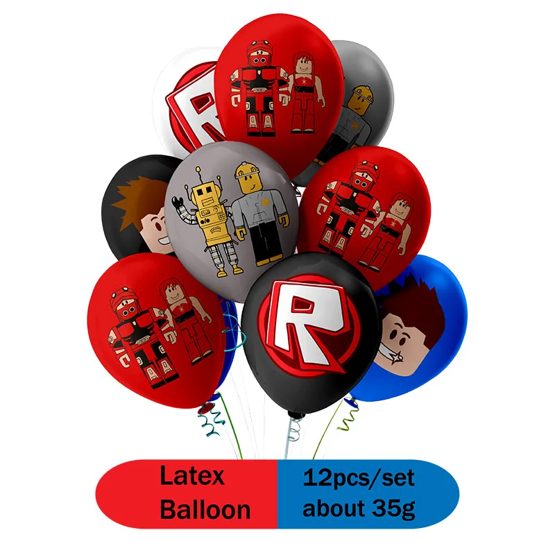 Cartoon-Roboter-Latexballons 12 Zoll, virtuelle Welt, Themen-Geburtstagsparty-Paket, Duschzubehör, DIY-Ballon-Dekorationen – Detail 4