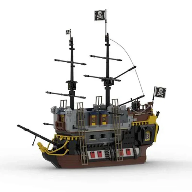 Moc اللبنات القلعة سلسلة العائمة القلعة السفن الطوب الفني لتقوم بها بنفسك تجميع ألعاب البناء لهدايا عيد الأطفال #4