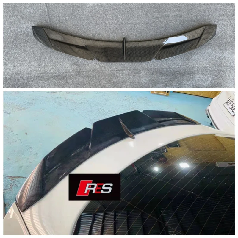 For Audi A5 S5 RS5 2017-2023 High Quality Carbon Fiber Car Rear Trunk Boot Lip Spoiler Roof  Wing Top Lid