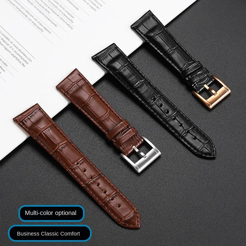 Head Layer Cowhide Watch Strap For Hamilton Ventura Series H24515551 H24515591 H24401731 Lea/ther Watchband 21mm Black Brown