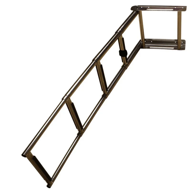 

l # forHOMFUL Telescoping Swim Marine Boat Ladder Brand New Pontoon Boat Ladder 3 Steps Stainless Steel Marine Boarding Ladder